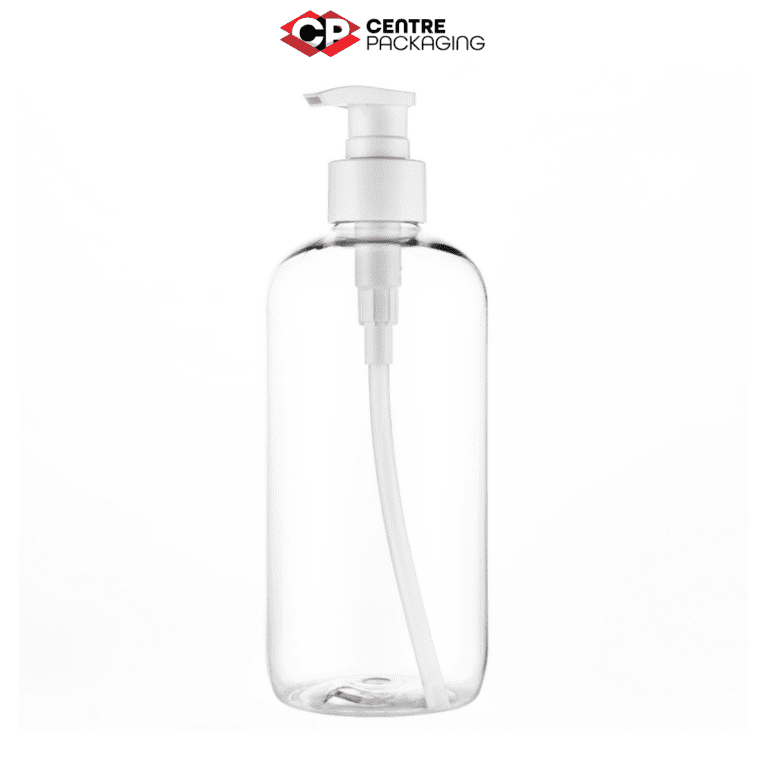 CP-SL-35 SCREW LOCK LOTION PUMP IN WHITE WITH CENTRE PACKAGING LOGO