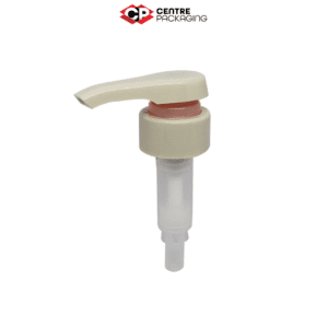 CP-SL-37-SCREW LOCK LOTION PUMP WITH LONG NOZZLE AND CENTRE PACKAGING LOGO