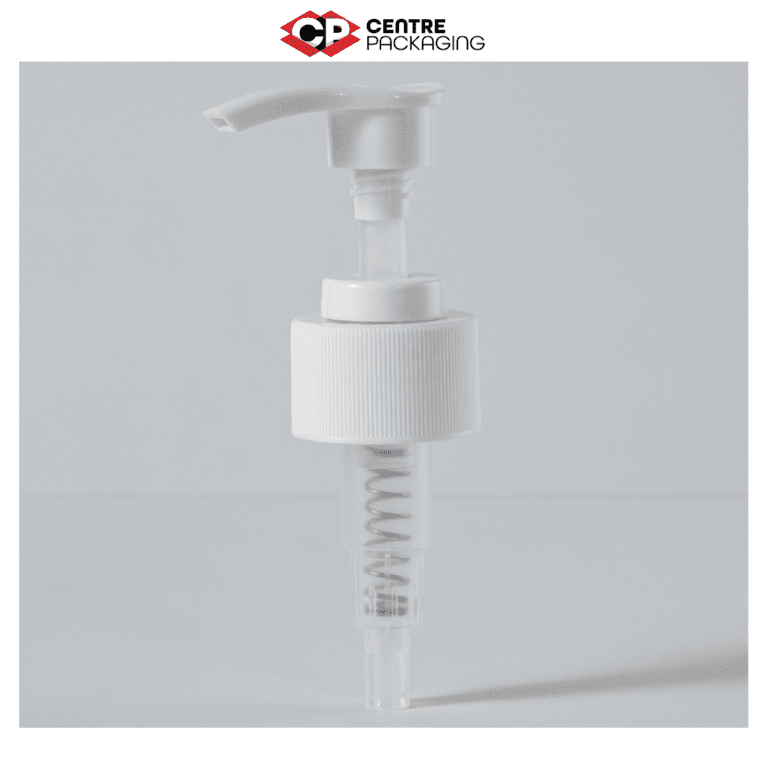 CP SL 44 - Screw Lock Lotion Pump White Centre Packaging Logo