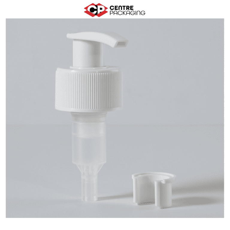 CP SL 44 - Screw Lock Lotion Pump White Centre Packaging Logo